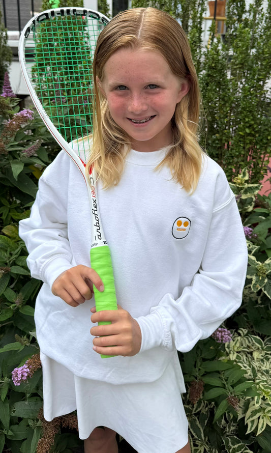 Two Yellow Dots Youth crewneck sweatshirt-White