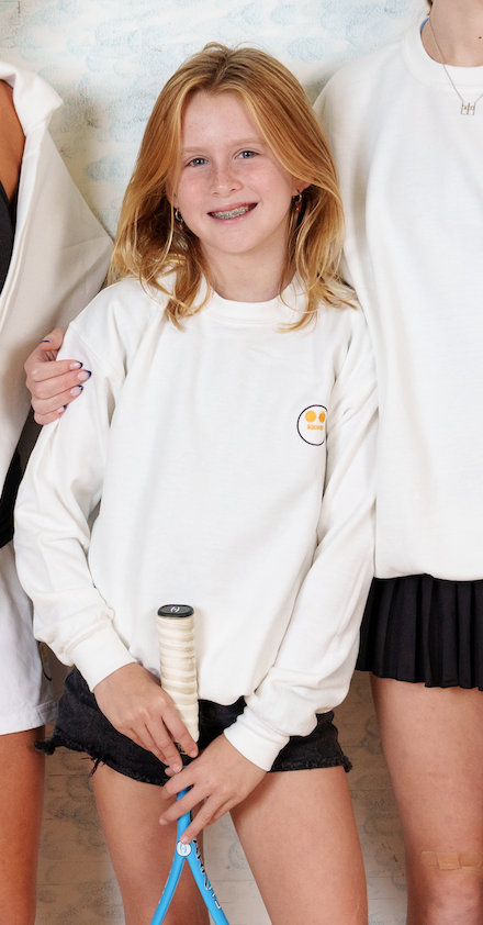 Two Yellow Dots Youth crewneck sweatshirt-White